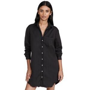 Frank & Eileen Black Distressed Mary Shirt Dress S